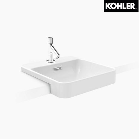 KOHLER K-98930X-1-0 FOREFRONT 18"半崁式浴室面盆 (單龍頭孔)-hong-kong