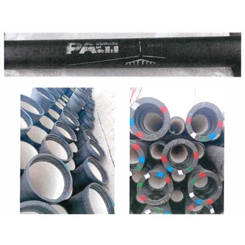PAM Ductile iron socket and spigot pipes (Class C) · GA number ZA20260014