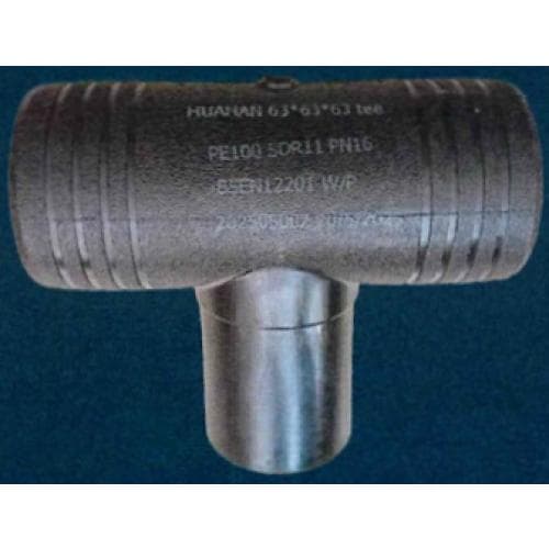 Huahan PE fittings in black colour (PE100, SDR11) - Tee · GA number ZC20260494