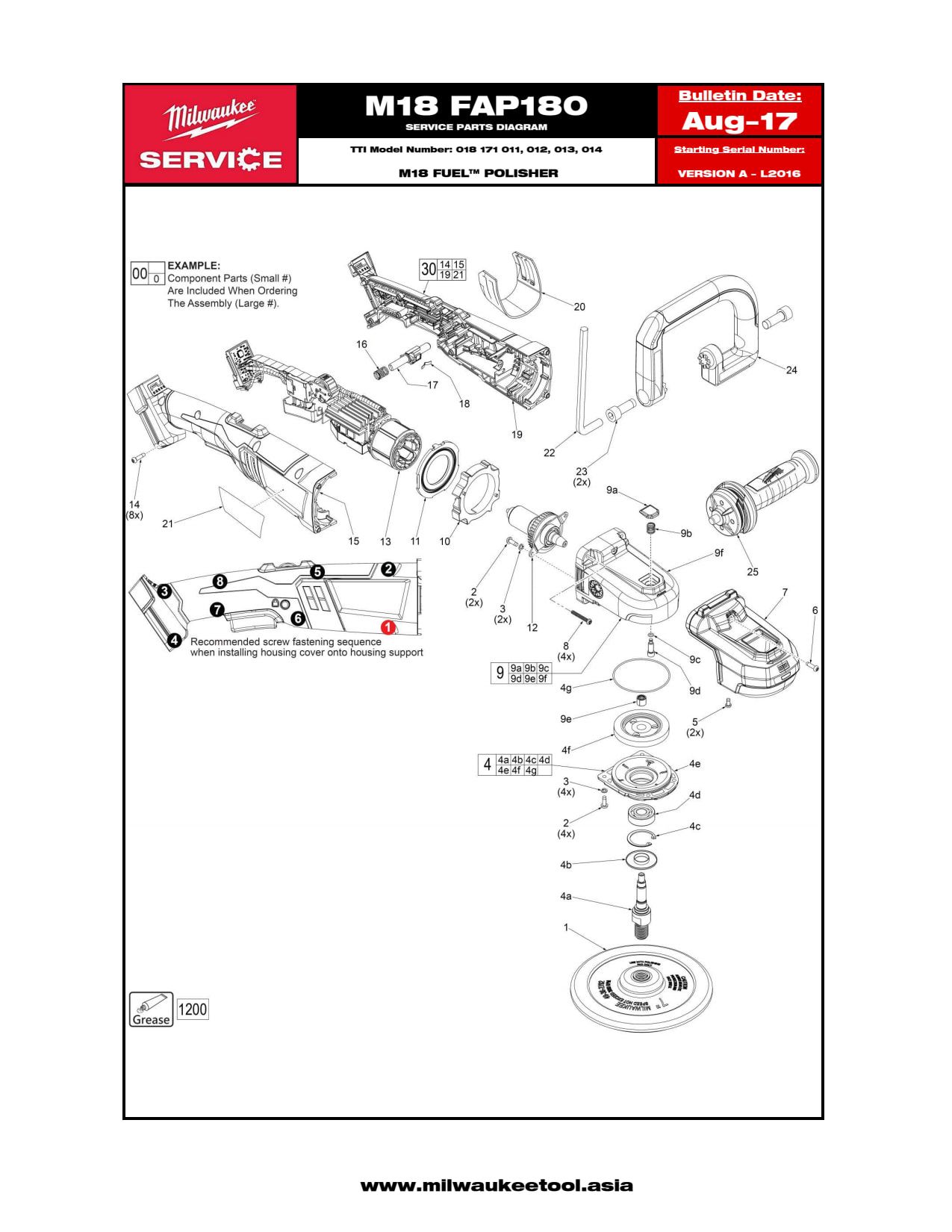 Milwaukee M18 FAP180-0X0