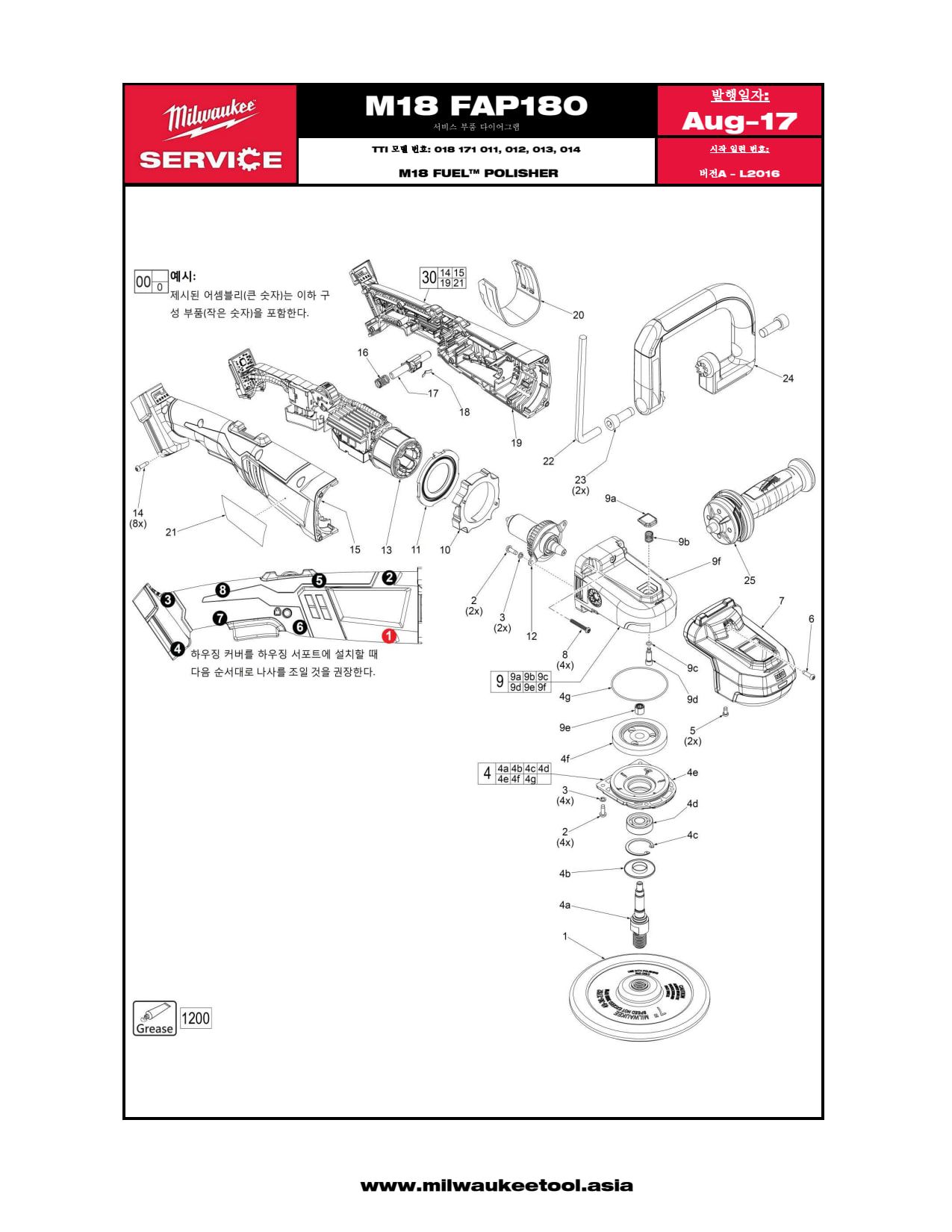 Milwaukee M18 FAP180-0X0