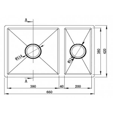 Elleci ARC2066DB-15 (1.5mm)不銹鋼廚房雙星盆