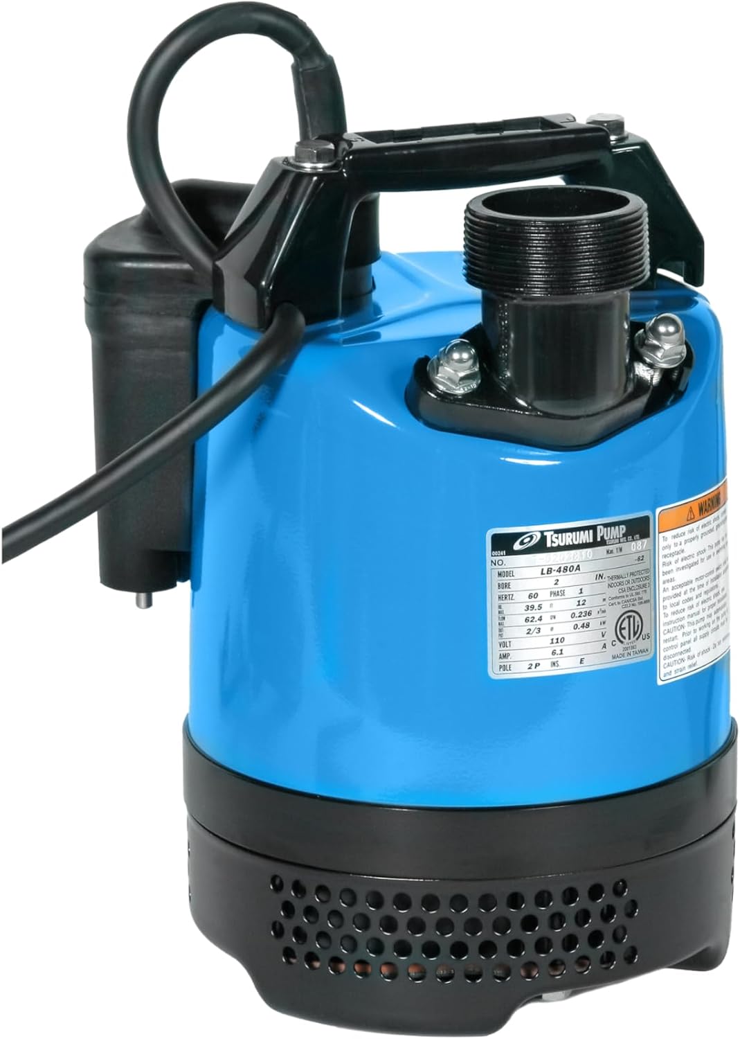 TSURUMI 輕便型污泵 LB-480A (220V) (水位感測器) (自動運轉)