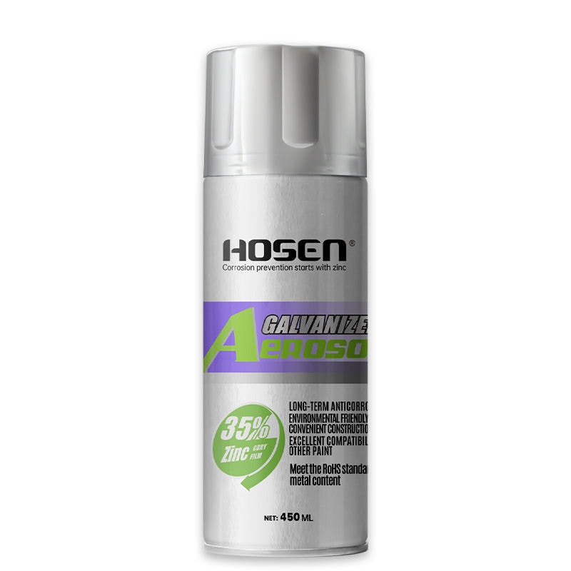 HOSEN Hand Spray Galvanizing Paint (35% Zinc Content) Silver