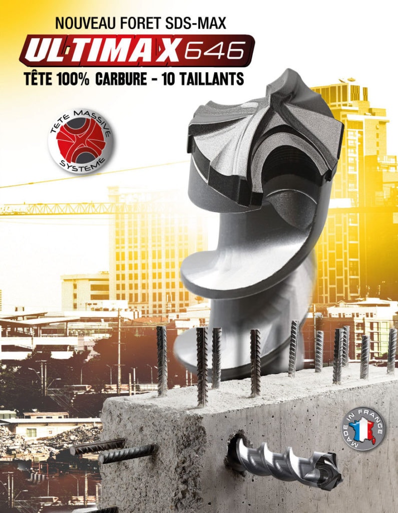 法國 DIAGER 帝爵 Ultimax 十字五坑(SDS-MAX)油壓鑽咀 (各種直徑)