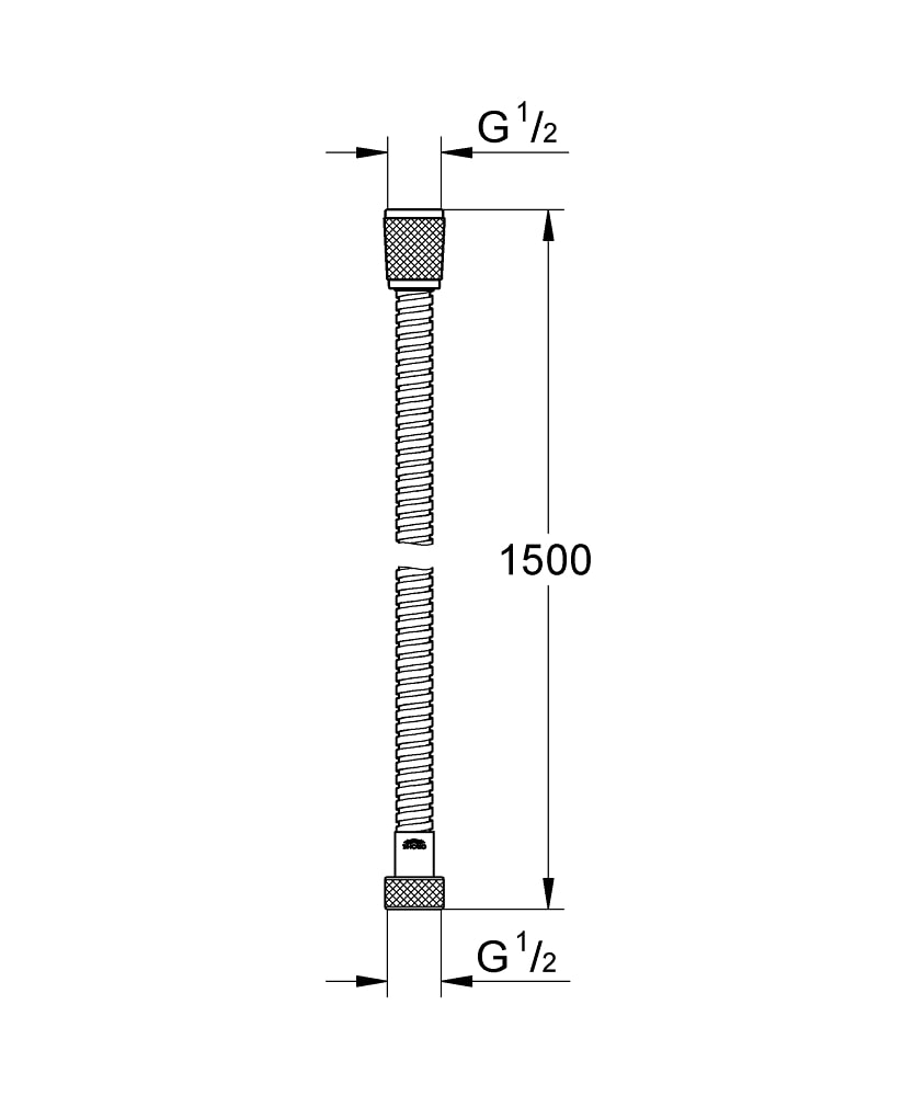 德國 Grohe 28105001 RELEXAFLEX 1500mm 金屬花灑喉 (德國製造)