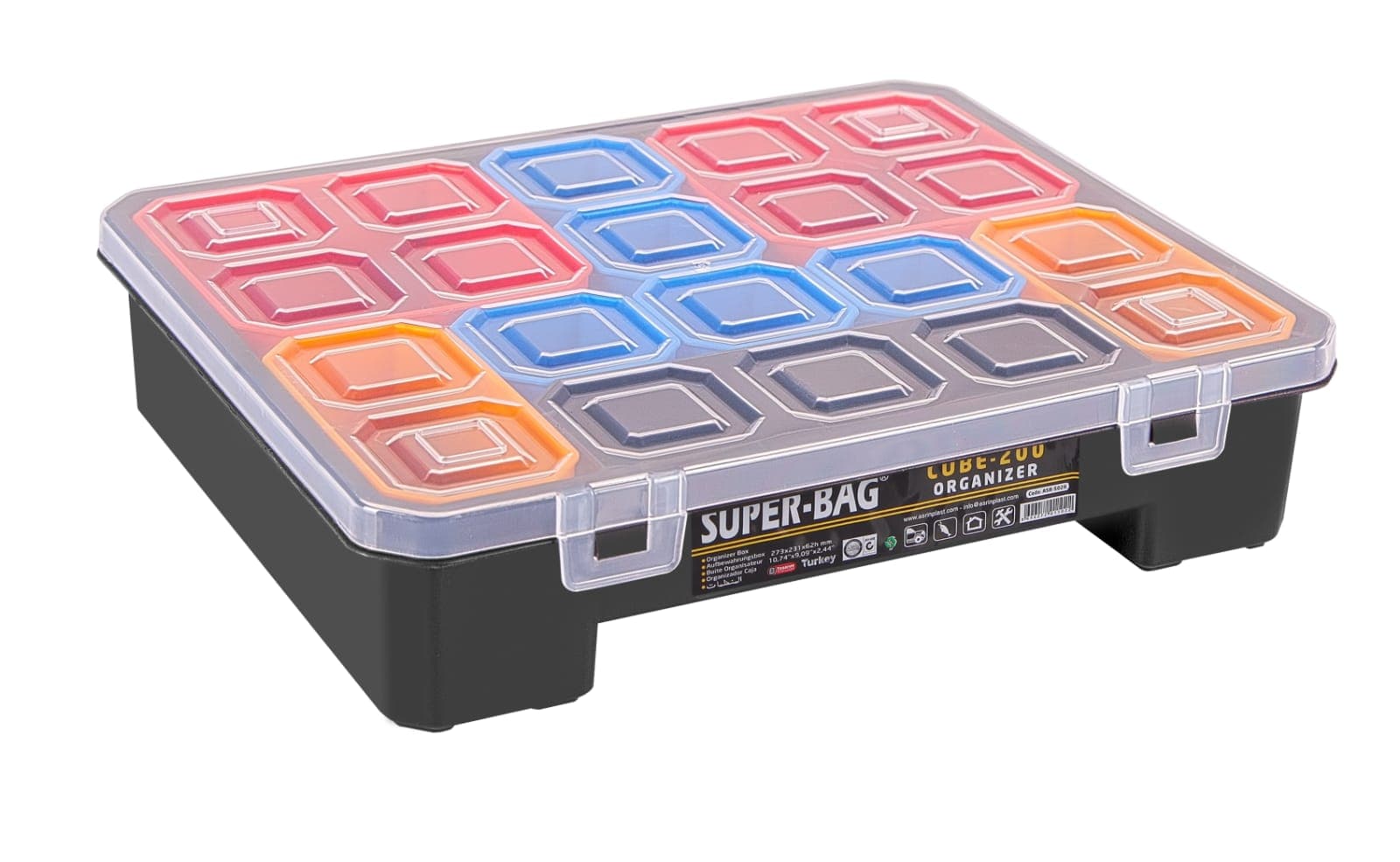 11" Removable-tray Tool Box (Colour)