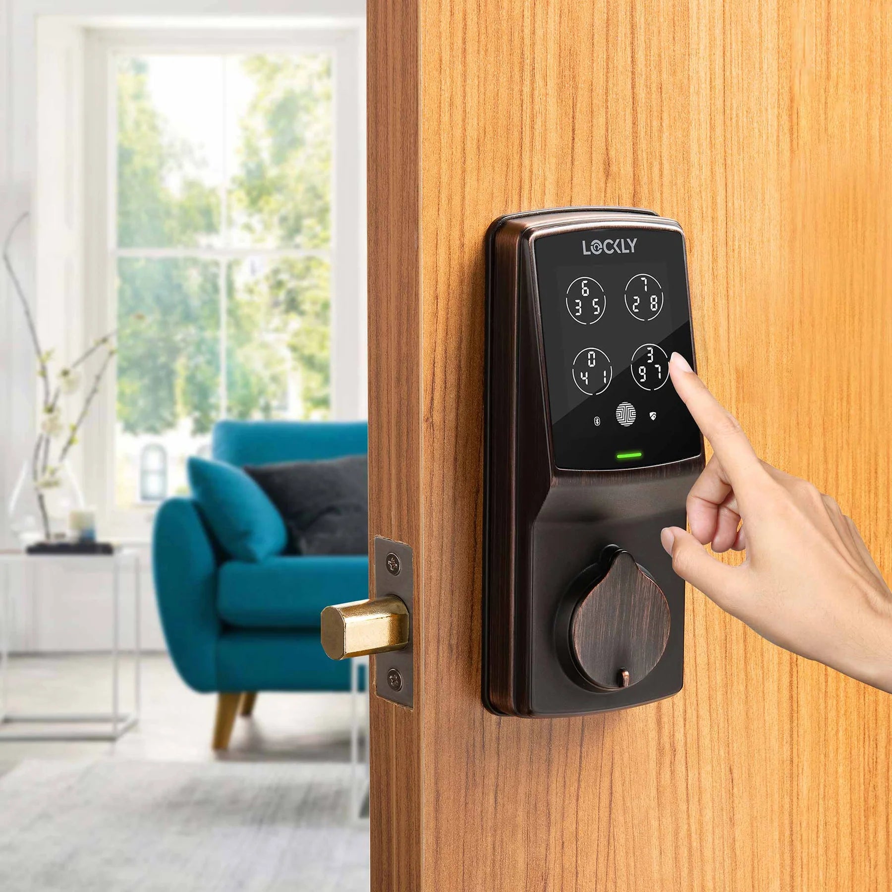 LOCKLY PGD728F Secure Plus 智能電子門鎖 (威尼斯古銅色) (包標準安裝)
