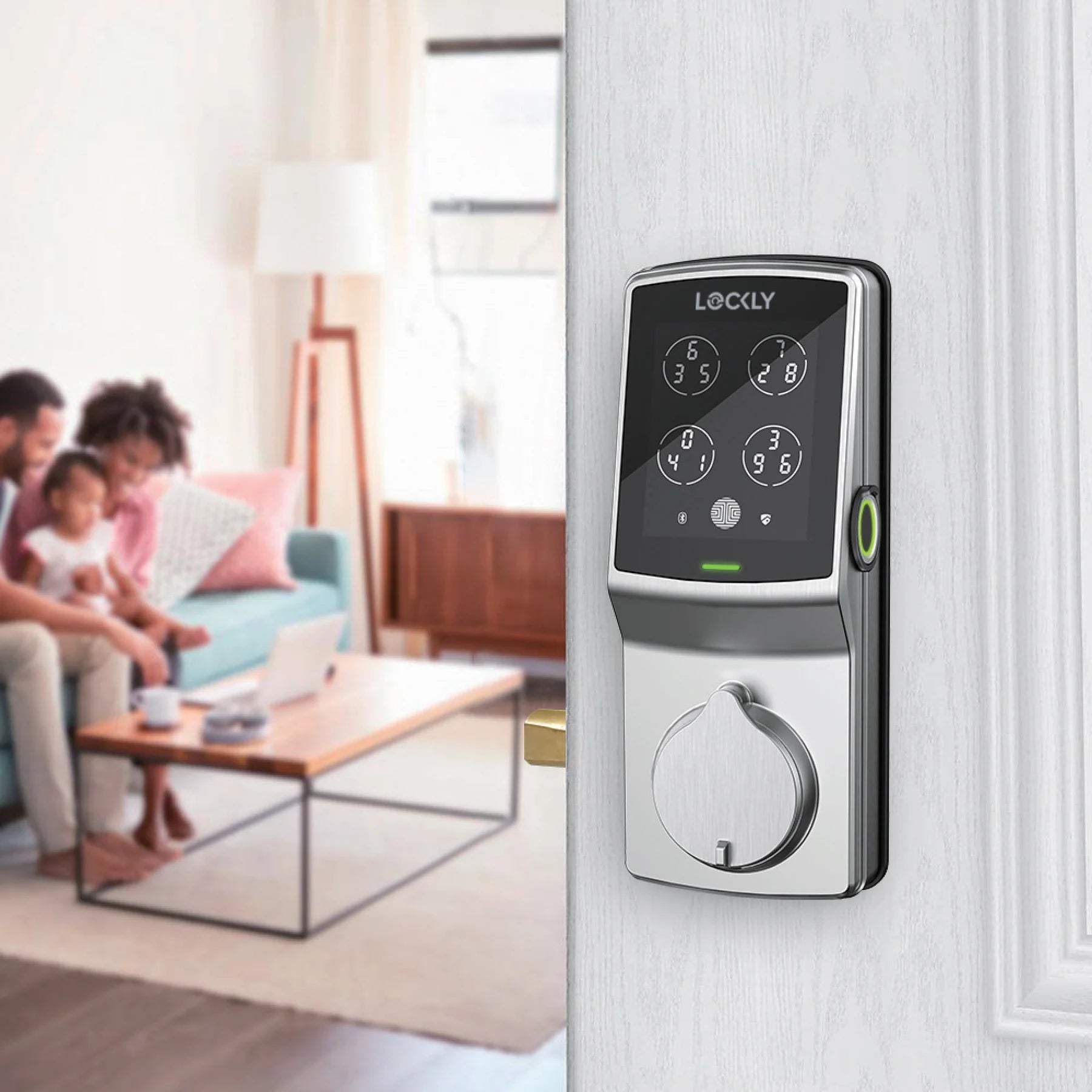 LOCKLY PGD728F Secure Plus 智能電子門鎖 (緞面鎳色) (包標準安裝)