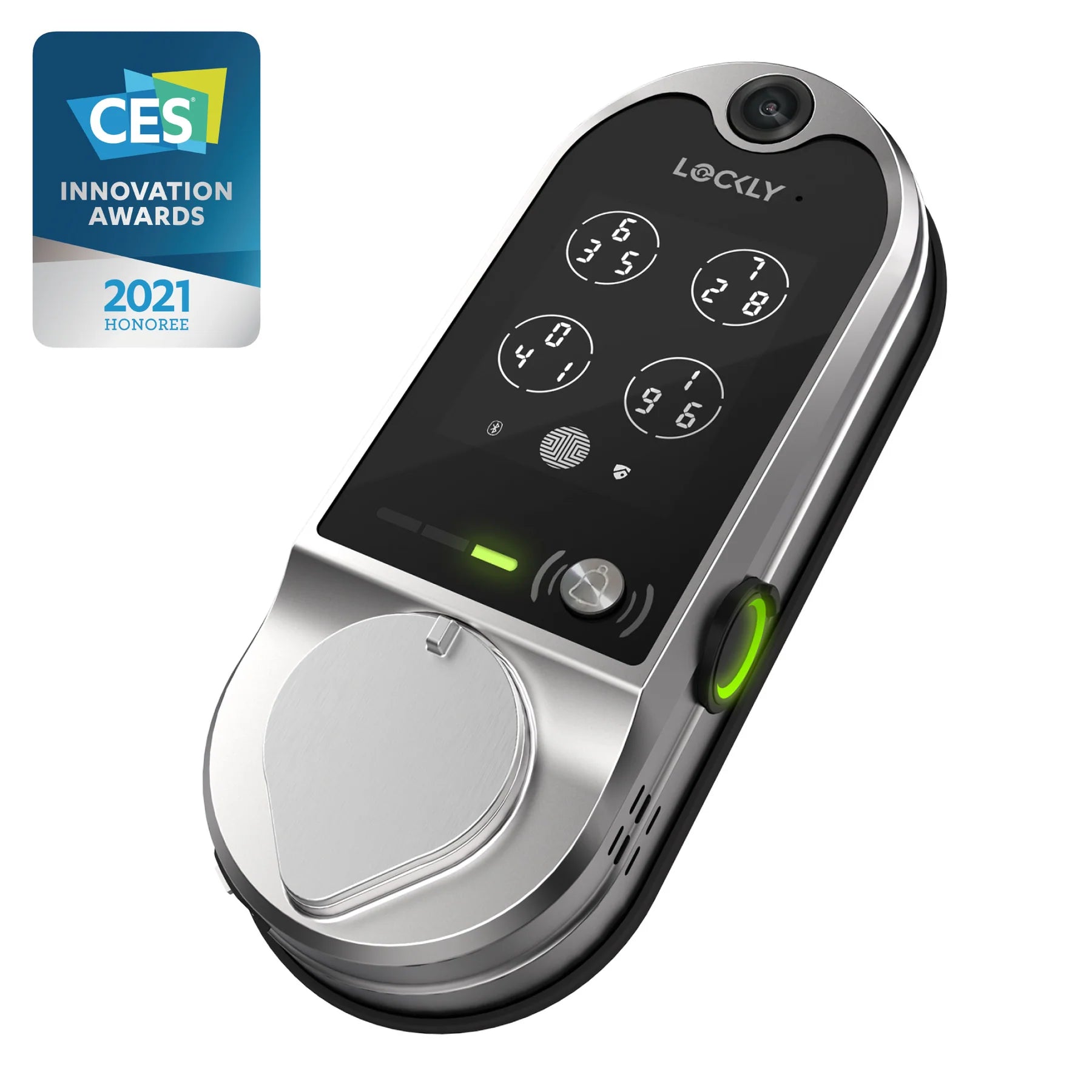 LOCKLY PGD798 Vision™ 智能電子門鎖 (緞面鎳色) (包標準安裝)