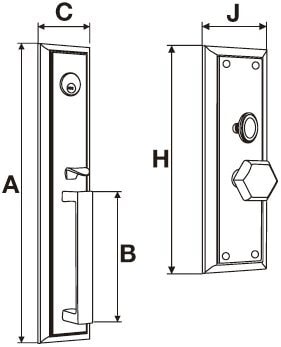 Yale 耶魯 M8773 AA 美式大門鎖