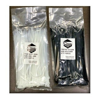 X-TOOL 尼龍黑色白色索帶 (100條/包)