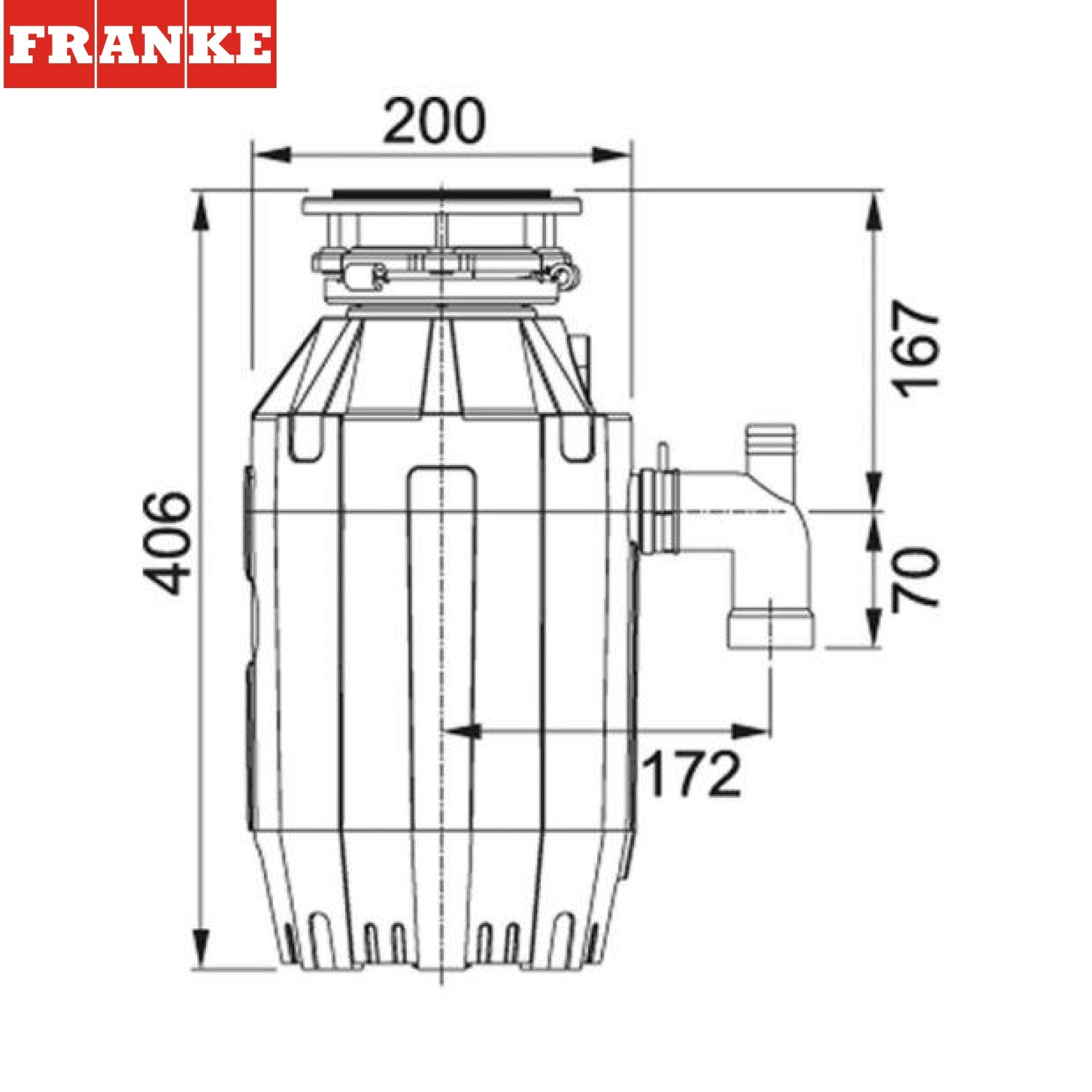 FRANKE TE-125 (134.0473.237) Turbo Elite 廚餘機 (包標準安裝)