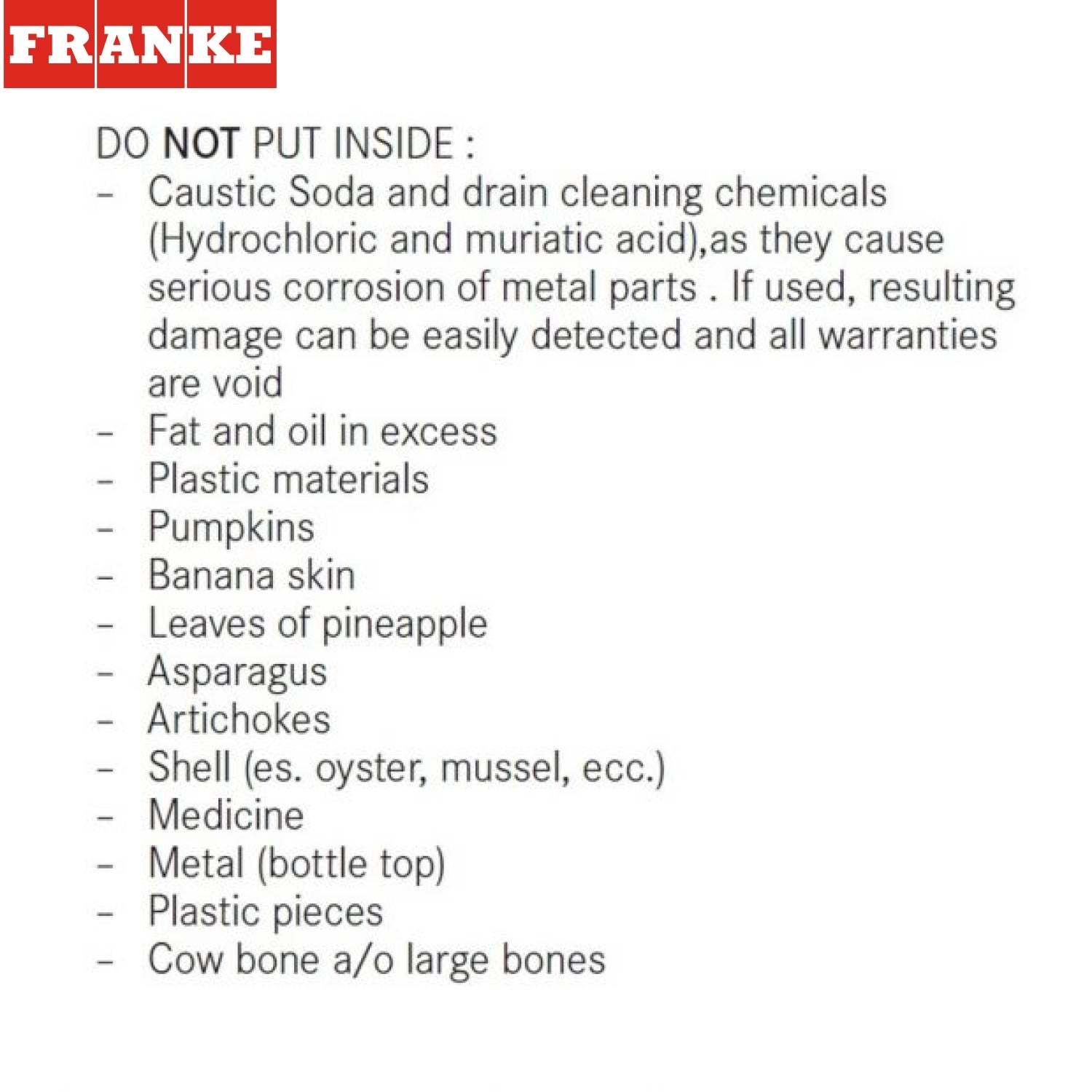 FRANKE TE-125 (134.0473.237) Turbo Elite 廚餘機 (包標準安裝)