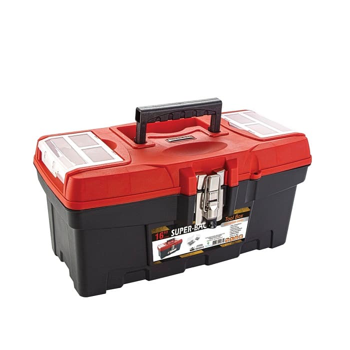 SUPER-BAG ASR-4005 16"(紅黑)鐵扣工具箱