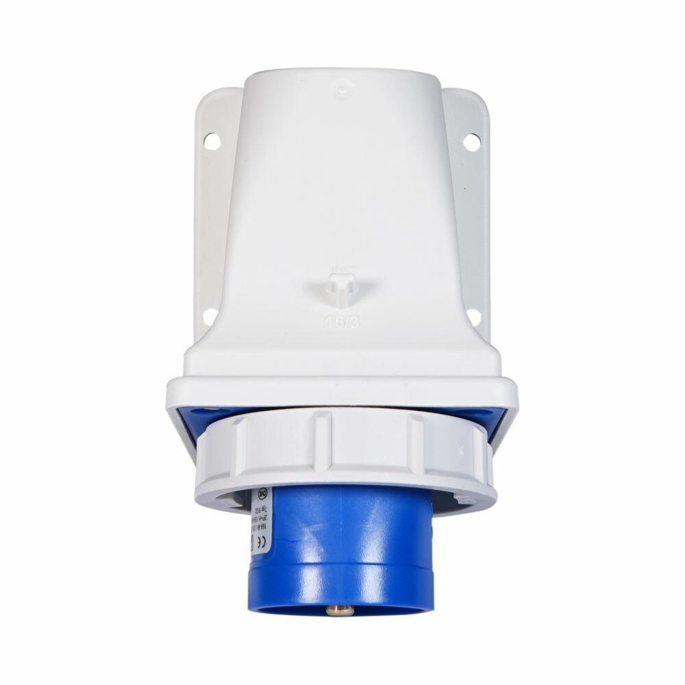 PCE 5132 工業防水直入牆盤面插座 16A 220V 3針 IP67(背面)