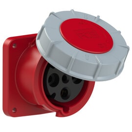 PCE 334-6 工業直式盤面插座 63A 400V 4針 IP67