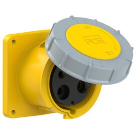PCE 343-4 工業直式盤面插座 125A 110V 3針 IP67