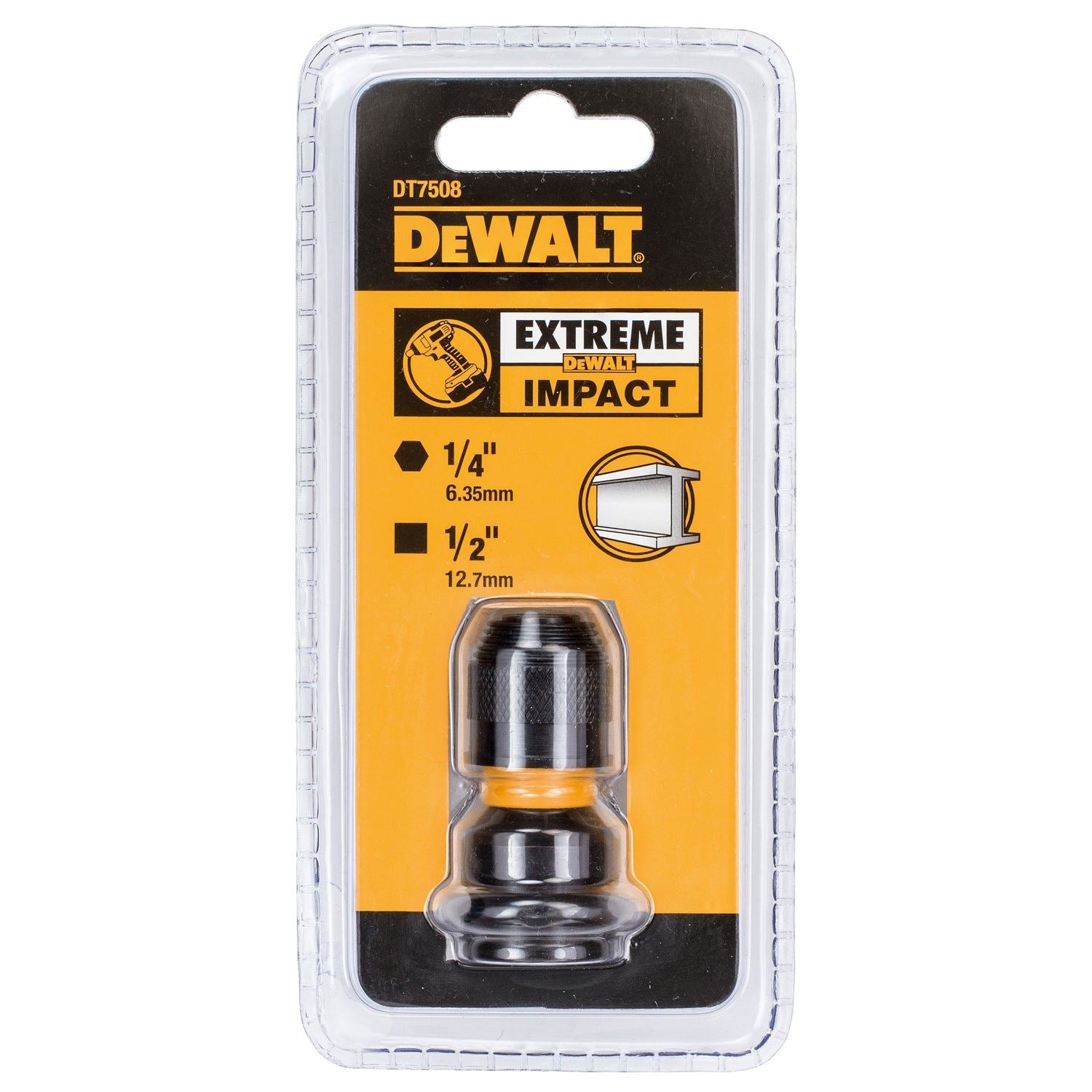 DEWALT DT7508 1/2" 至 1/4" 強磁電卜接頭(包裝)
