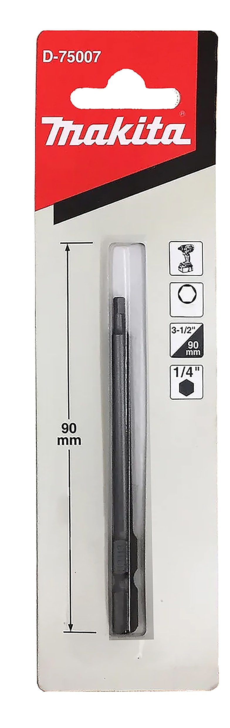Makita D-75007 六角錐頭(包裝正面)