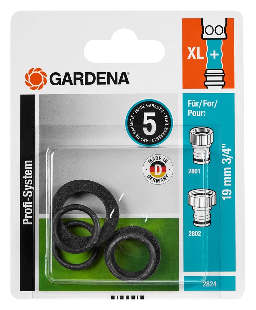 德國 GARDENA 2824-20 Profi Maxi-Flow 系統密封墊圈套裝