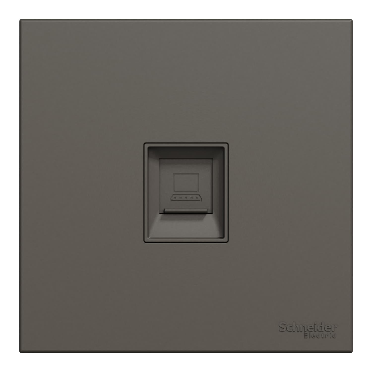 Schneider 施耐德電氣 AvatarOn C 奐然 單位RJ45 6類數據插座, Keystone面板備防塵活門 E8731RJS6_DG(石墨灰)香港行貨