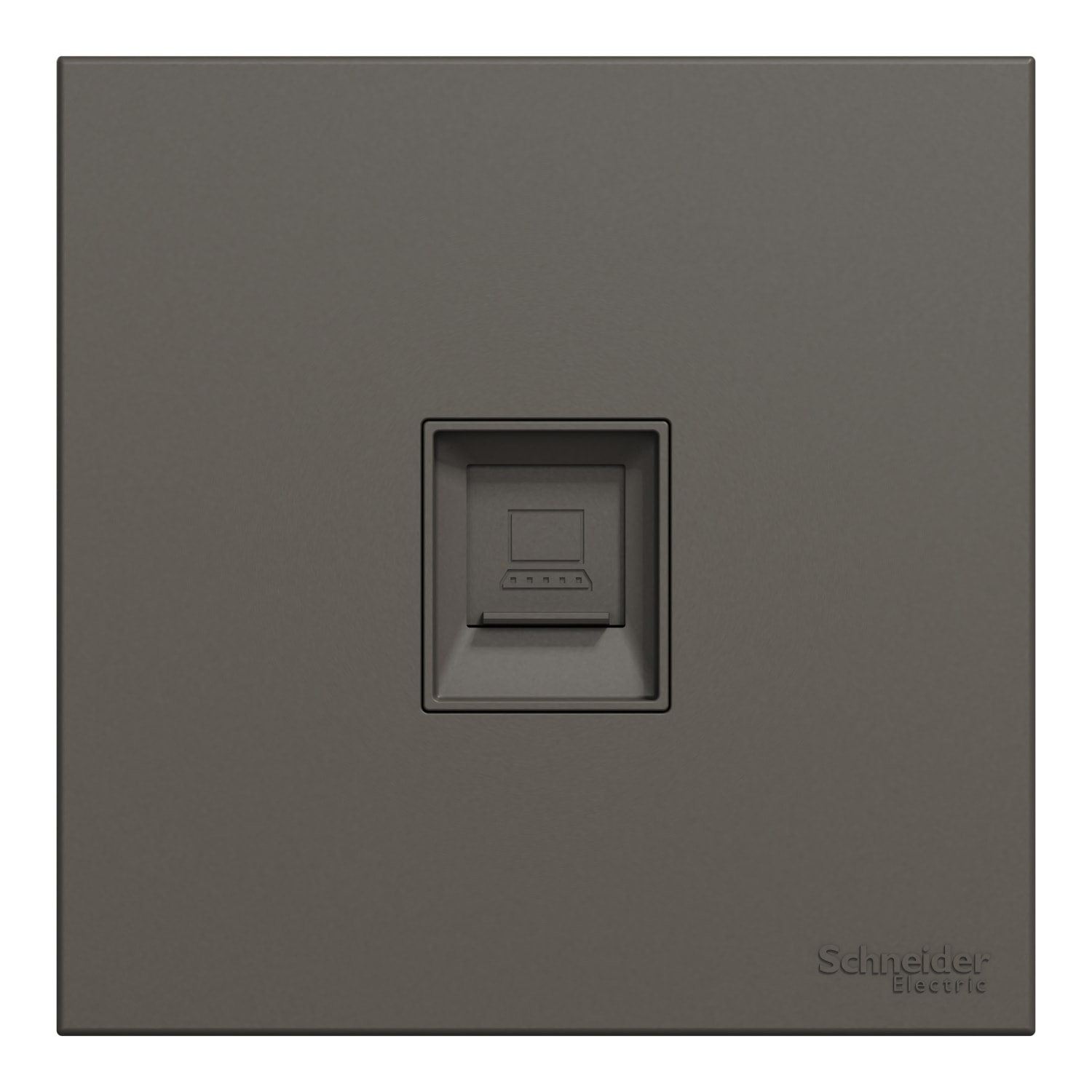 Schneider 施耐德 AvatarOn C 奐然 單位RJ45 6類數據插座, Keystone面板備防塵活門(石墨灰)
