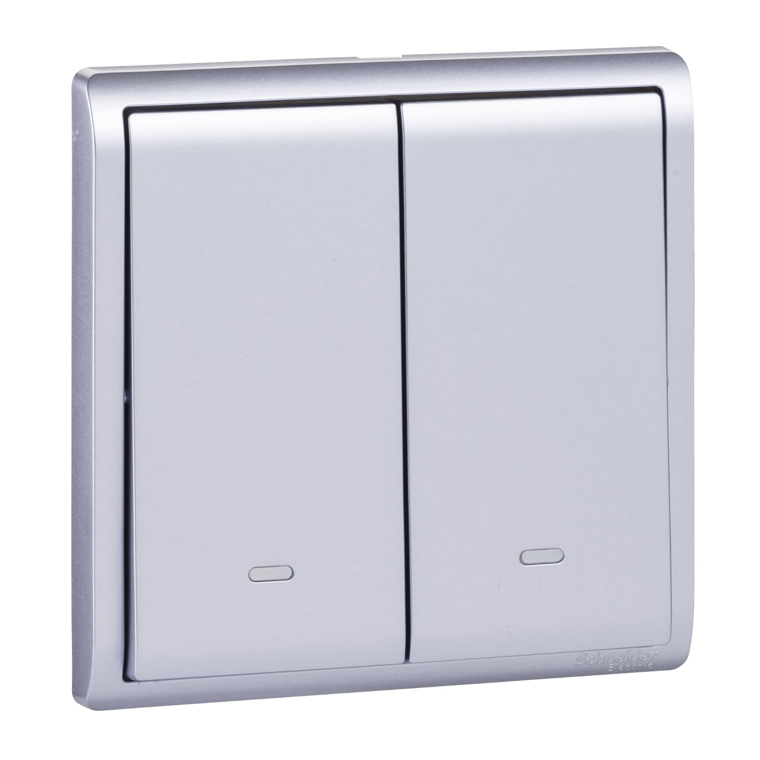 Schneider 施耐德電氣 Pieno 丰尚 16AX 兩位單控開關掣連螢光指示 E8232L1F_LS(薰衣草銀)香港行貨