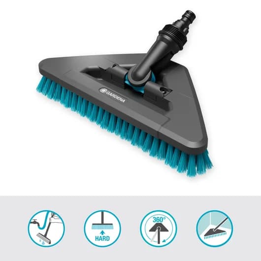 德國 GARDENA 18814-20 Cleansystem Hard Flex 硬毛旋轉清潔刷頭