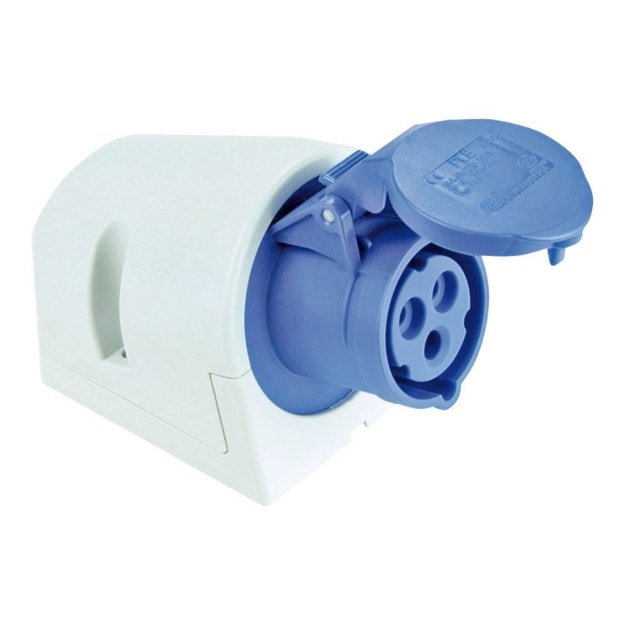 CEE 113-6 掛牆插座 16A 3針 220V(三側面)