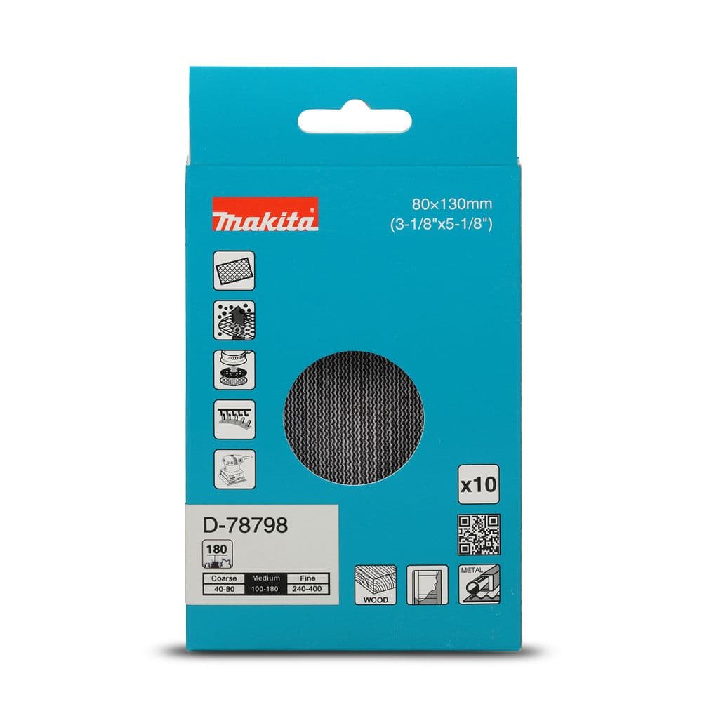 Makita 牧田 D-78798 網砂紙 80X130MM A180