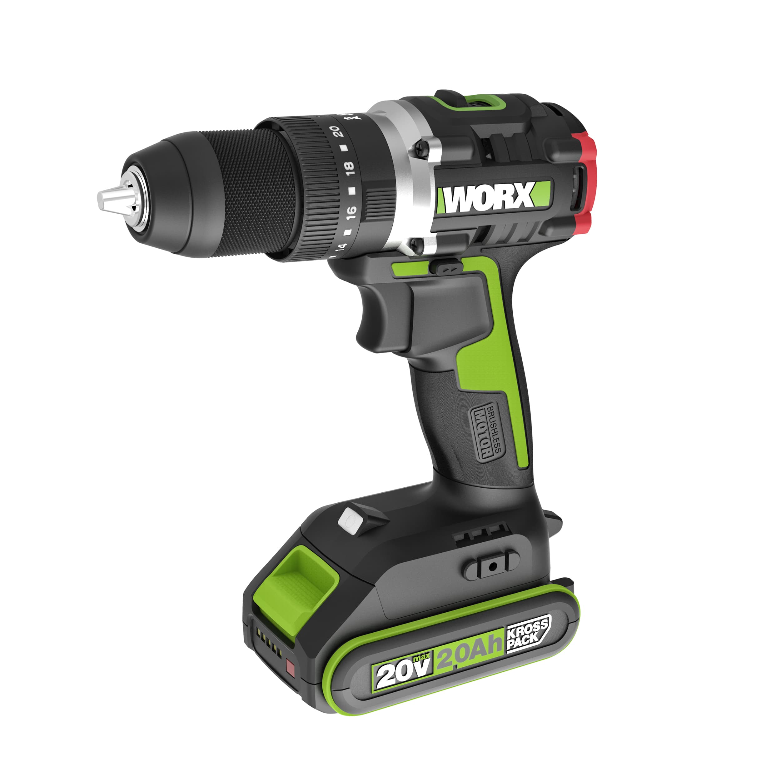 WORX 威克士 WU369X 20V 70Nm 無刷衝擊電鑽 2.0Ah鋰電x2 2A充電器x1