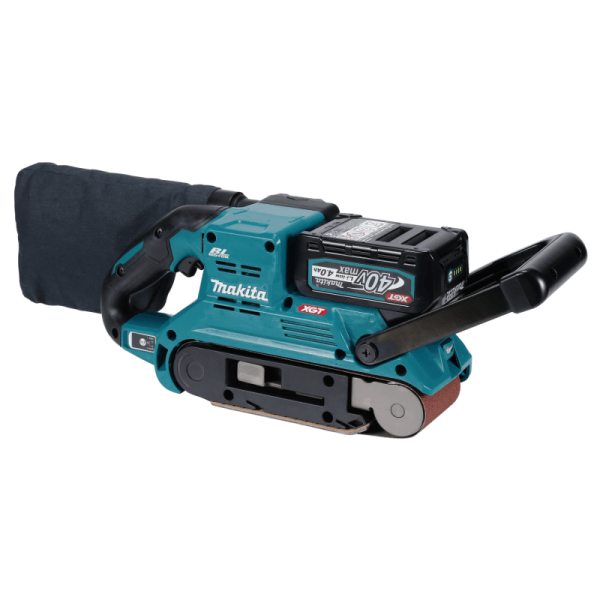Makita 牧田 BS001GZ01 40V 充電式砂帶機連集塵袋整機外觀
