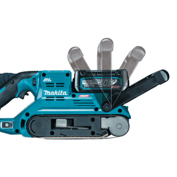 Makita 牧田 BS001GZ01 砂帶機前握把可多段調校位置示意