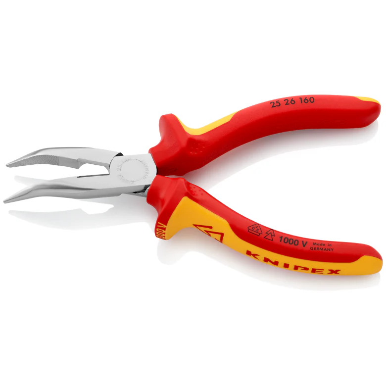 KNIPEX 25 26 160 絕緣柄灣咀鉗(四分之三側面)