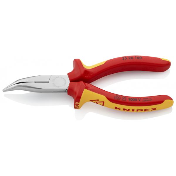 KNIPEX 25 26 160 絕緣柄灣咀鉗(正面)