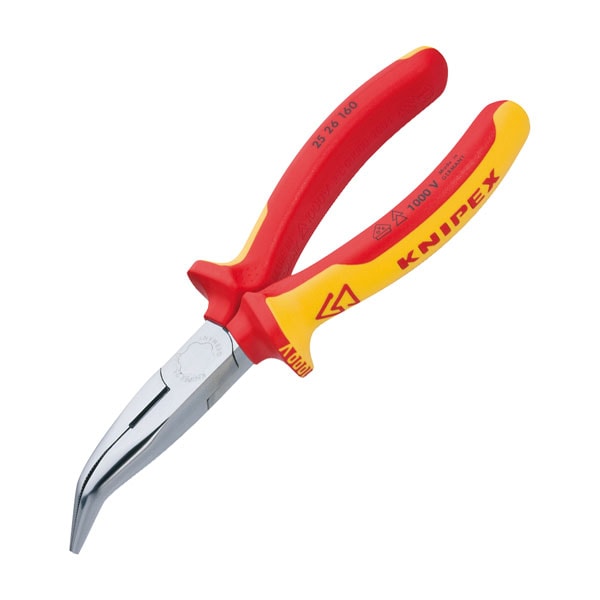 KNIPEX 25 26 160 絕緣柄灣咀鉗(四分之三側面)