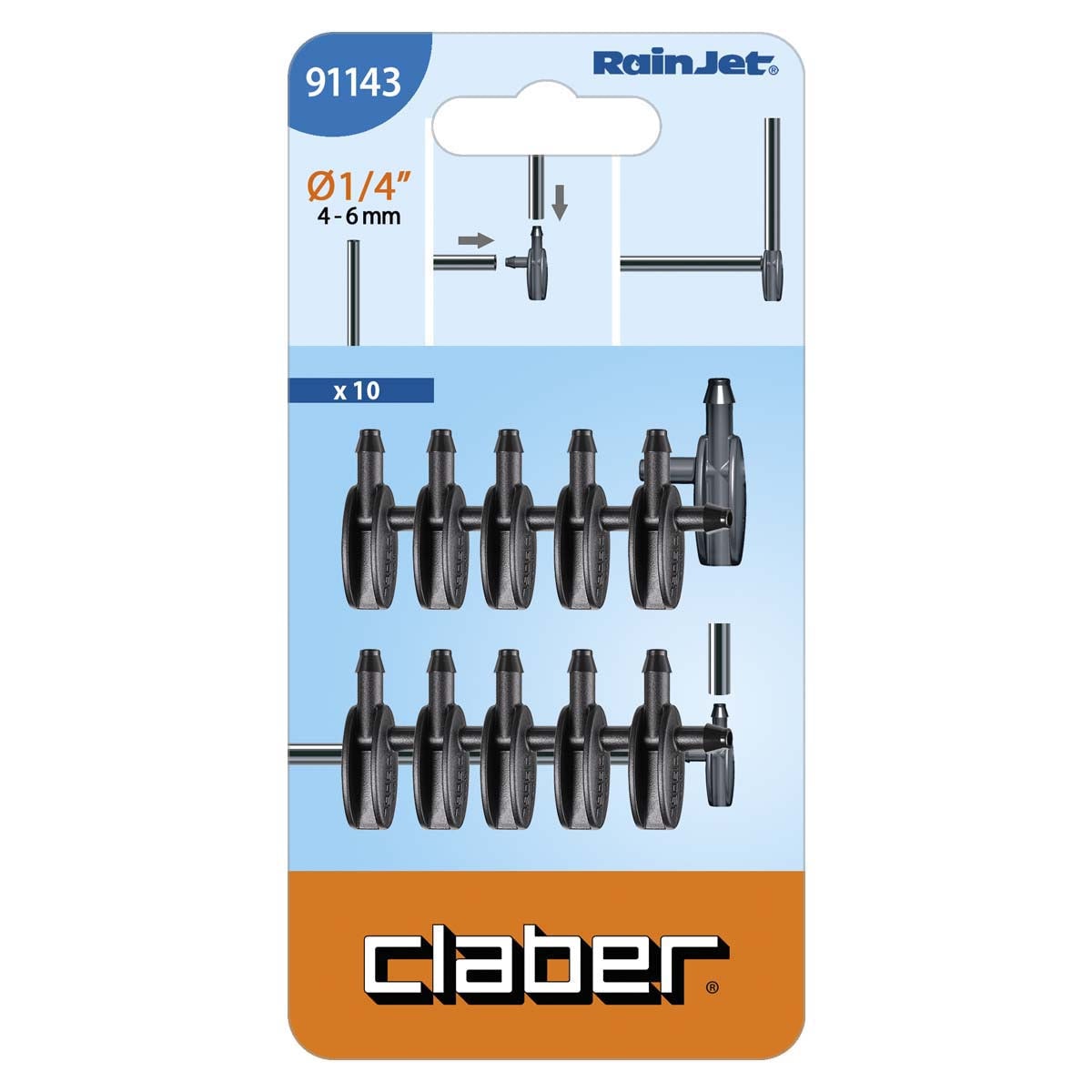 CLABER 91143 1/4" L接頭(包裝)
