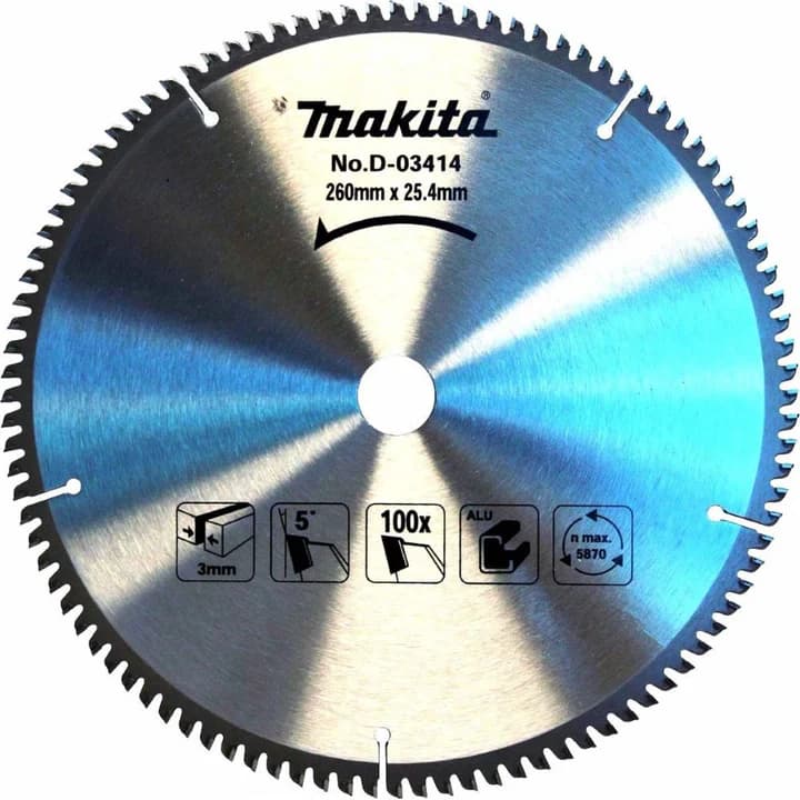 Makita 牧田 D-03414 硬質合金鋸片260X25.4X100齒