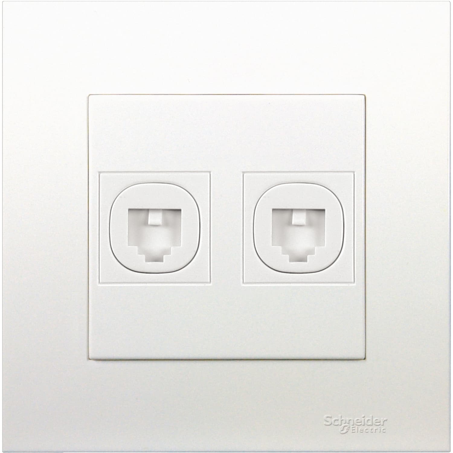 Schneider 施耐德電氣 Vivace 元雅 兩位 RJ11 電話插座(Keystone 面板備防塵活門) KB32TS(白色)香港行貨