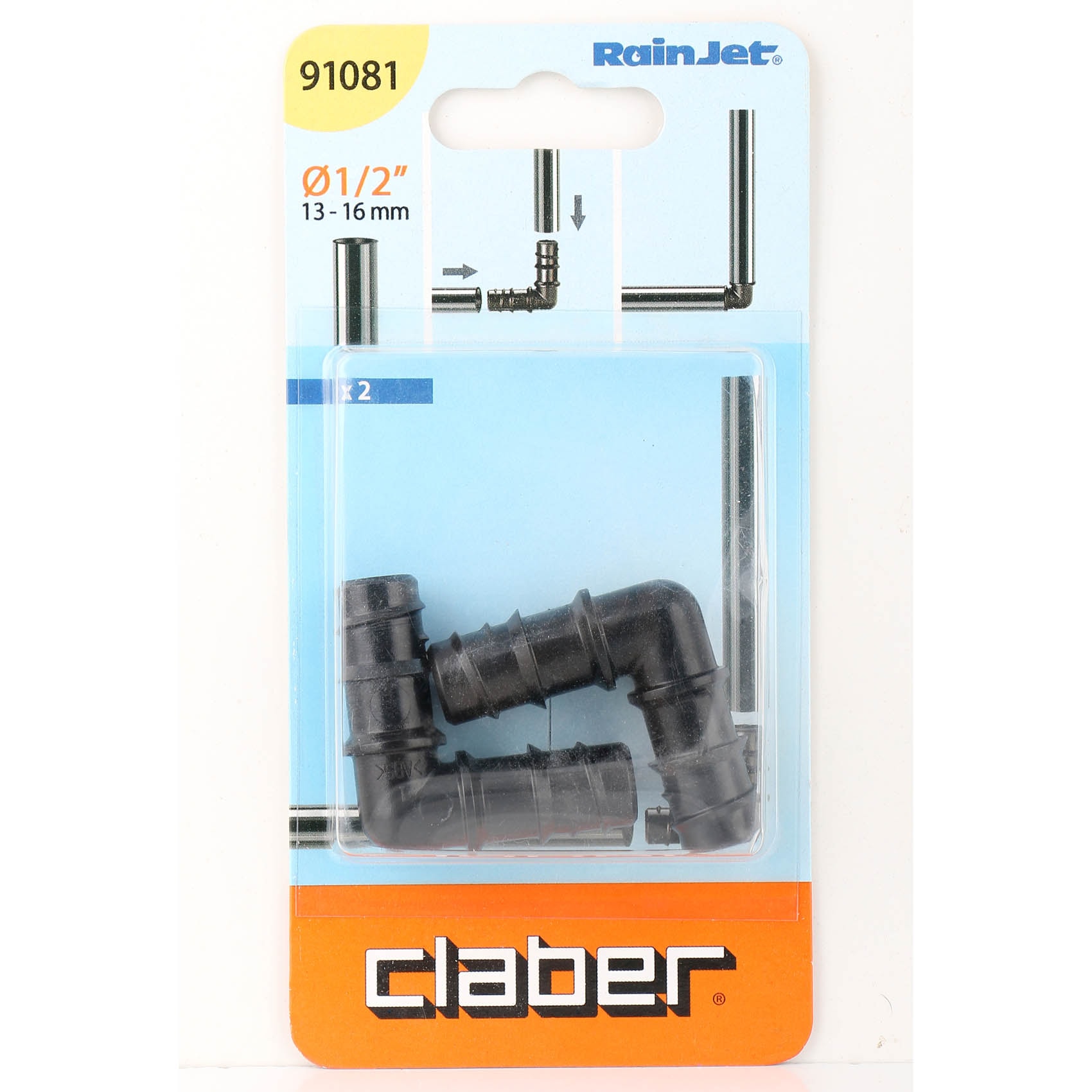 CLABER 花園寶 91081 1/2" L型接頭(實體包裝)