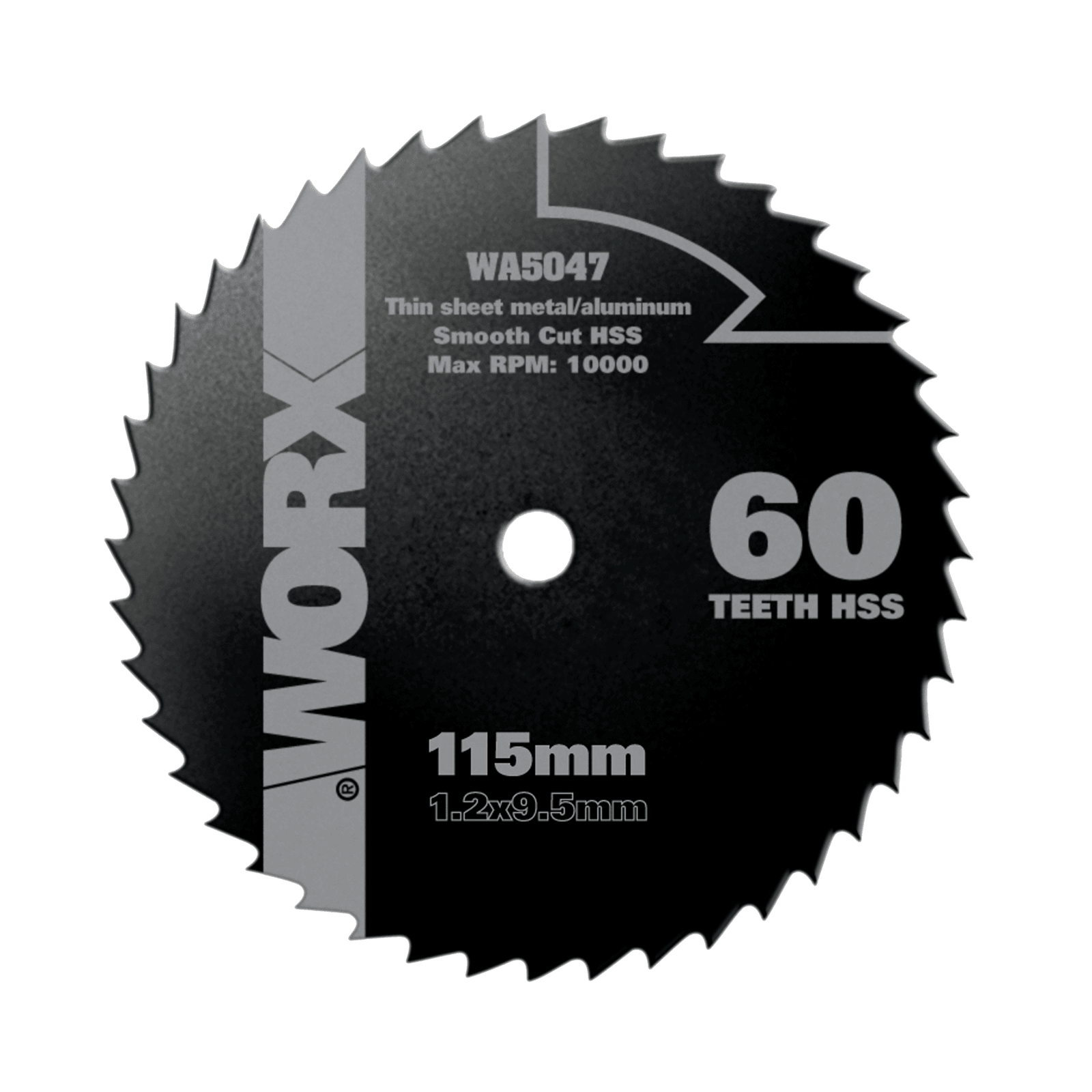 WORX 威克士 WA5047 115mm 60T HSS 高速鋼多用途圓鋸片正面
