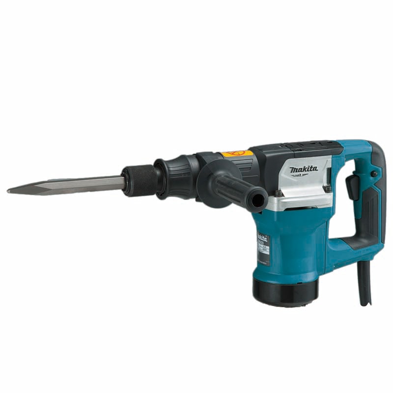 Makita 牧田 M8600B 電鎬全機側面圖,已裝上尖鑿及側柄