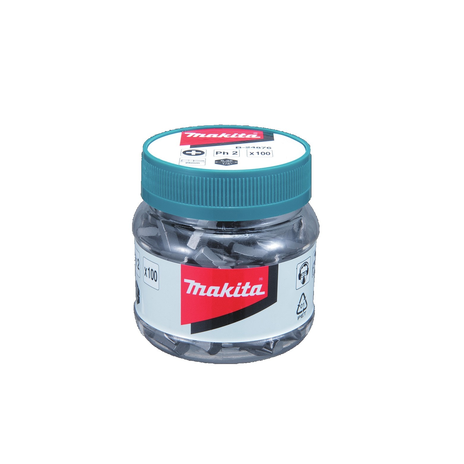 Makita B-24876 PH2 螺絲批咀組合(罐裝正面)