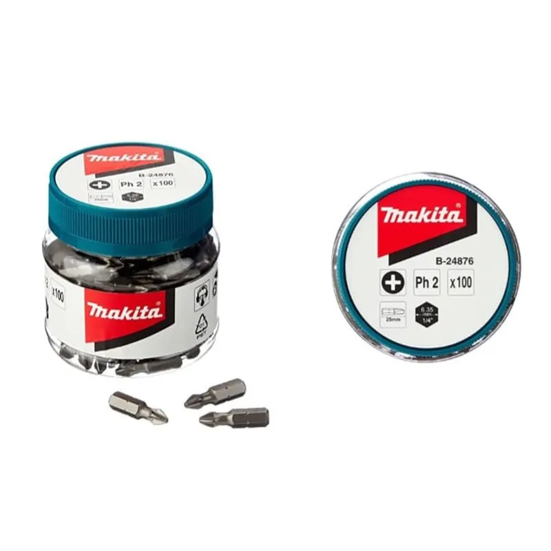 Makita B-24876 PH2 螺絲批咀組合(包裝與單個批咀)
