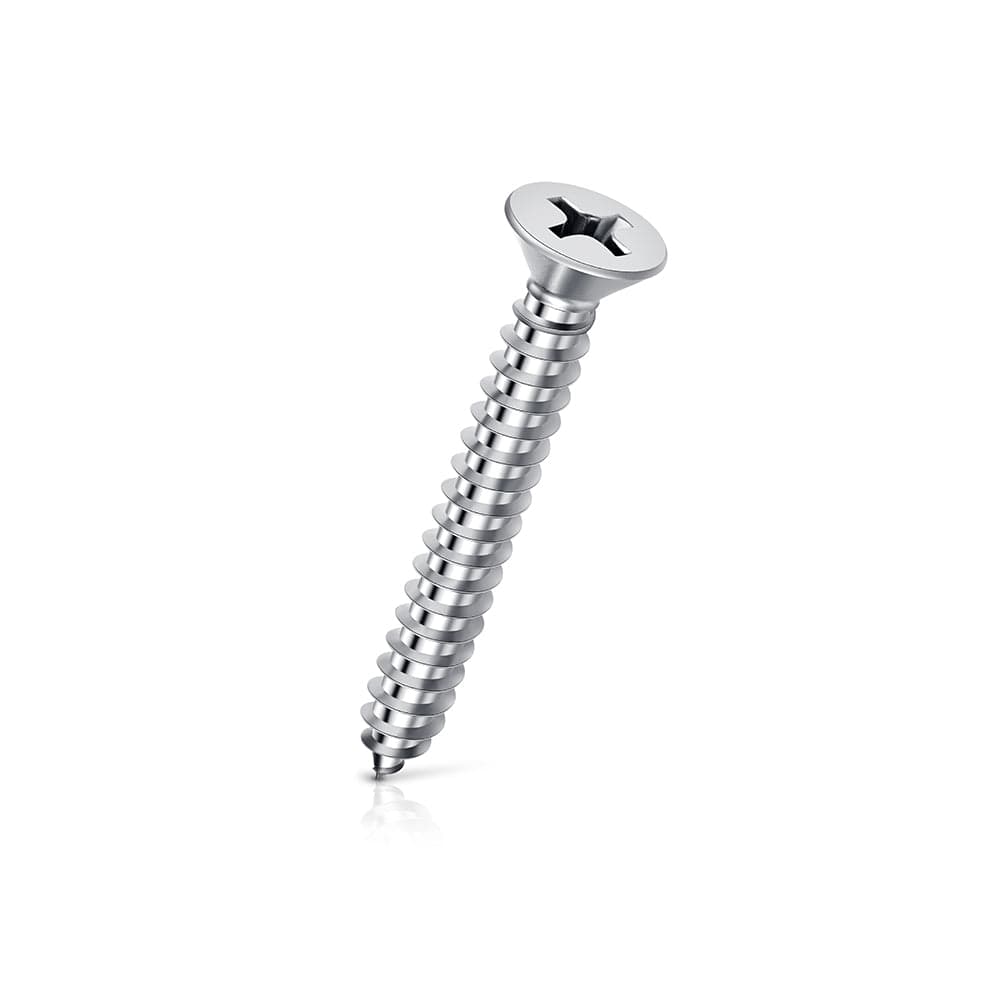 Stainless flat head self-tapping screw #8 x 1 1/2"