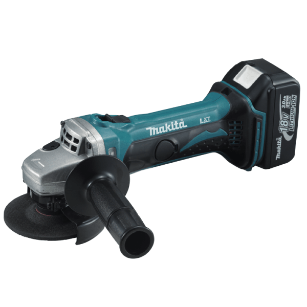 Makita 牧田 DGA402RGJ 18V 充電式角向磨光機連 18V 鋰電池的整機外觀