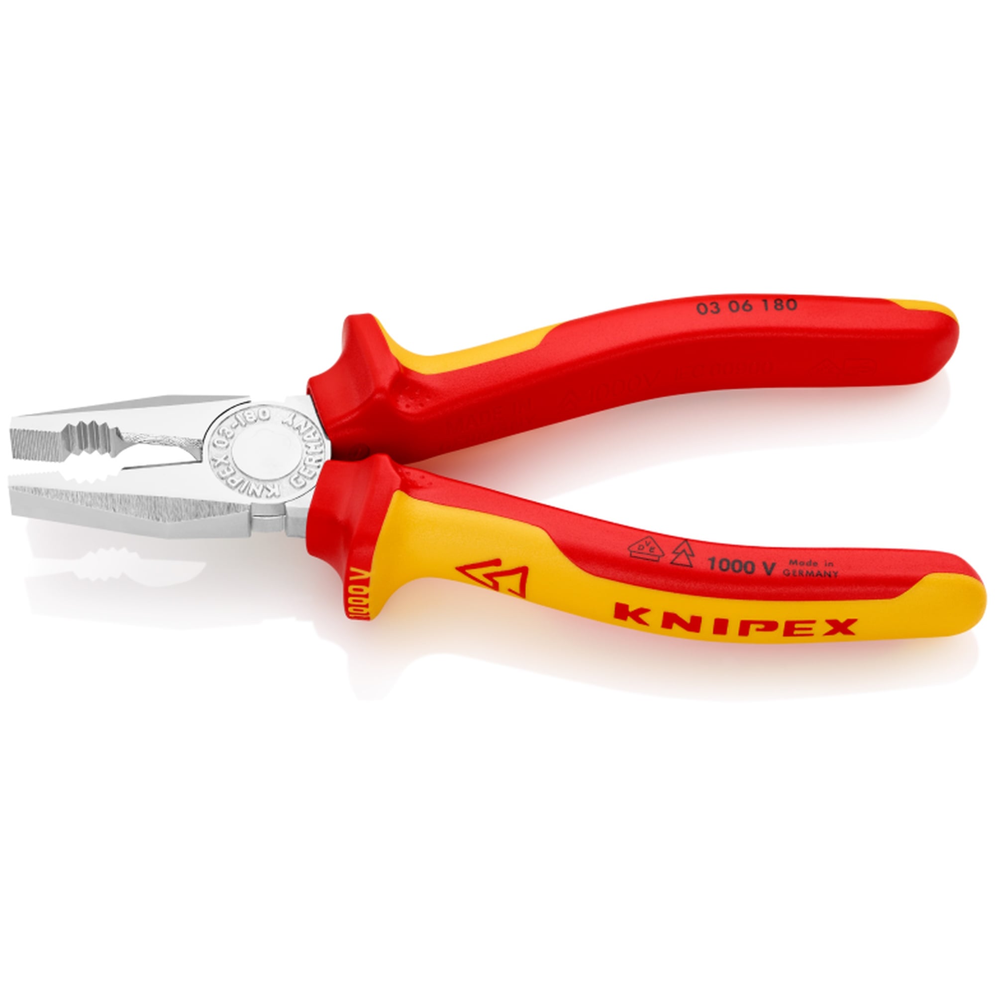 KNIPEX 絕緣柄 多用途電工鉗 180mm