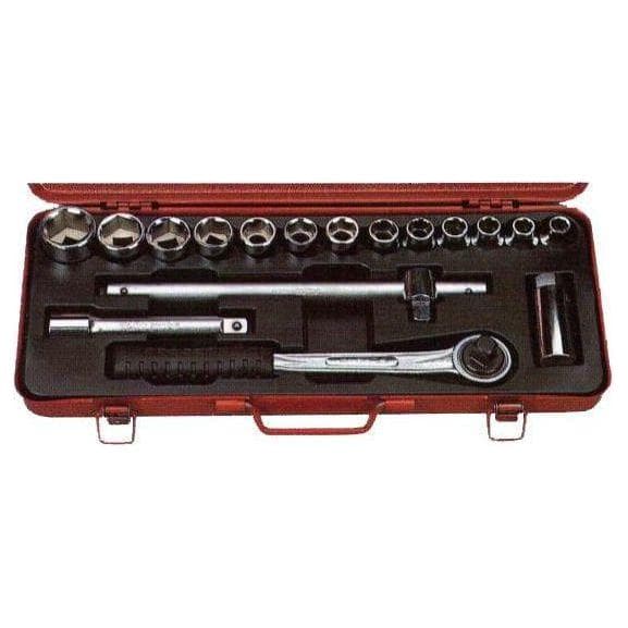 1/4" 20pcs Socket Set (Metric, 6pt)