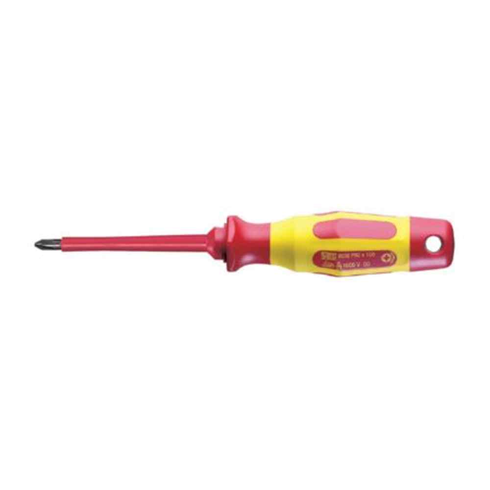 SKG 64702 VDE 1000V 紅色絕緣一字螺絲批 4" x 3.0mm(側面)